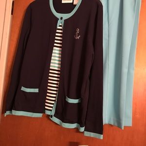 Nautical lightweight sweater & pants